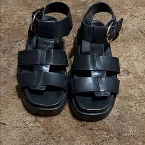 Torrid Black Gladiator Sandals with Buckle